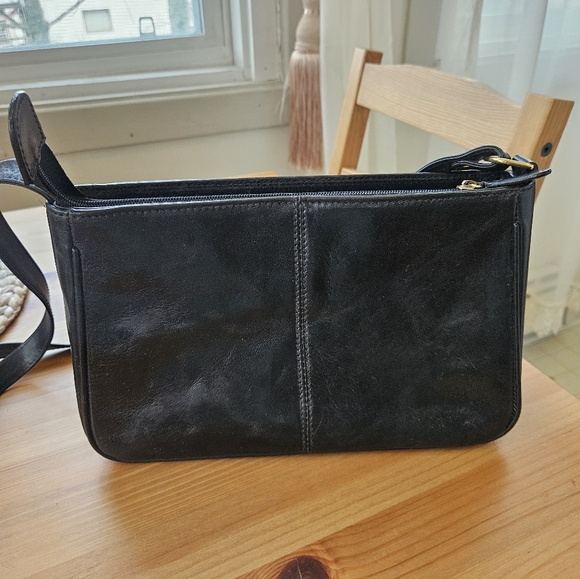 Mouflon Black Leather Crossbody Bag - Picture 3 of 11
